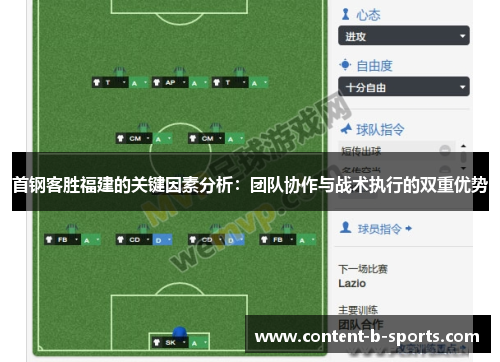 首钢客胜福建的关键因素分析:团队协作与战术执行的双重优势 首钢客胜福建的关键因素分析:团队协作与战术执行的双重优势